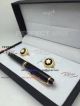 Perfect Replica - Montblanc Meisterstuck Black And Gold Ballpoint Pen And Gold Cufflinks Set (3)_th.jpg